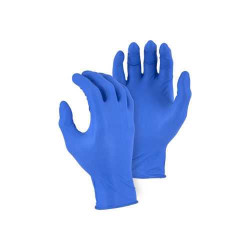 Majestic Glove-3277 Disposable Industrial Grade 8 MIL Nitrile Glove, Powder-Free, Blue - 1/bx