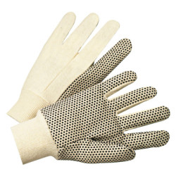1000 Series Dotted Canvas Gloves, Cotton Canvas, Men's, White - 101-1005 - Anchor Products