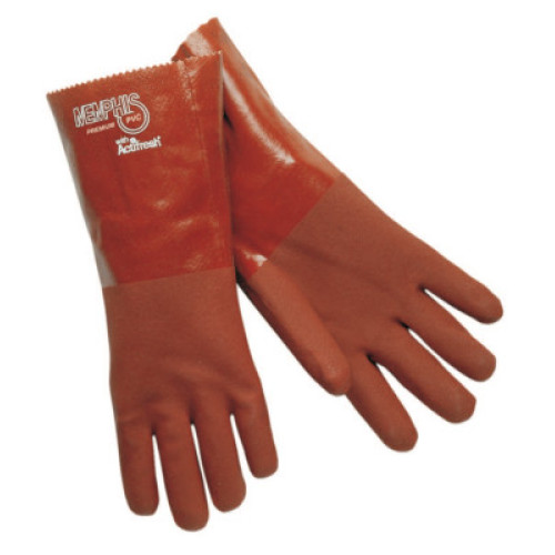 14 GAUNTLET PREMIUM DOUBLE DIPPED RED PVC JER - 127-6454S - MCR Safety