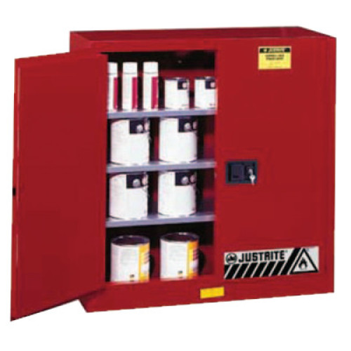 Safety Cabinets for Combustibles, Self-Closing Cabinet, 40 Gallon, Red - 400-893031 - Justrite