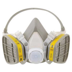 5000 Series Half Facepiece Respirators, Medium, Organic Vapors - 142-5201 - 3M
