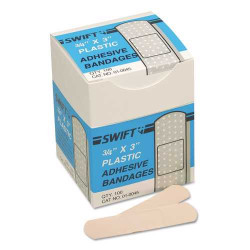 Adhesive Bandages, 3/4 in x 3 in Strips, Plastic - 714-010045 - Honeywell